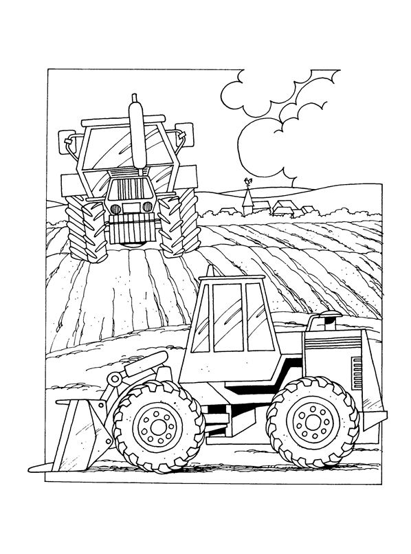Plansa de colorat cu Excavatoare 5 11